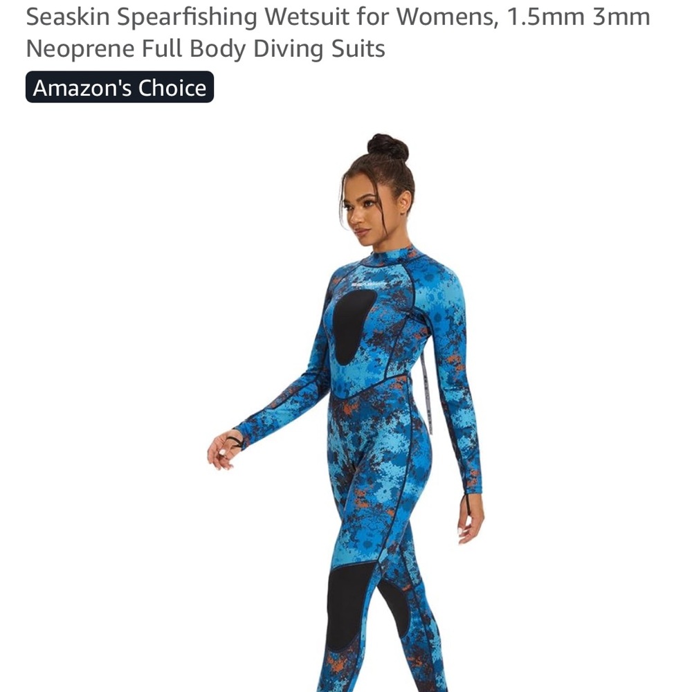 Seaskin Women's Blue and Black Wetsuit size XS nwt